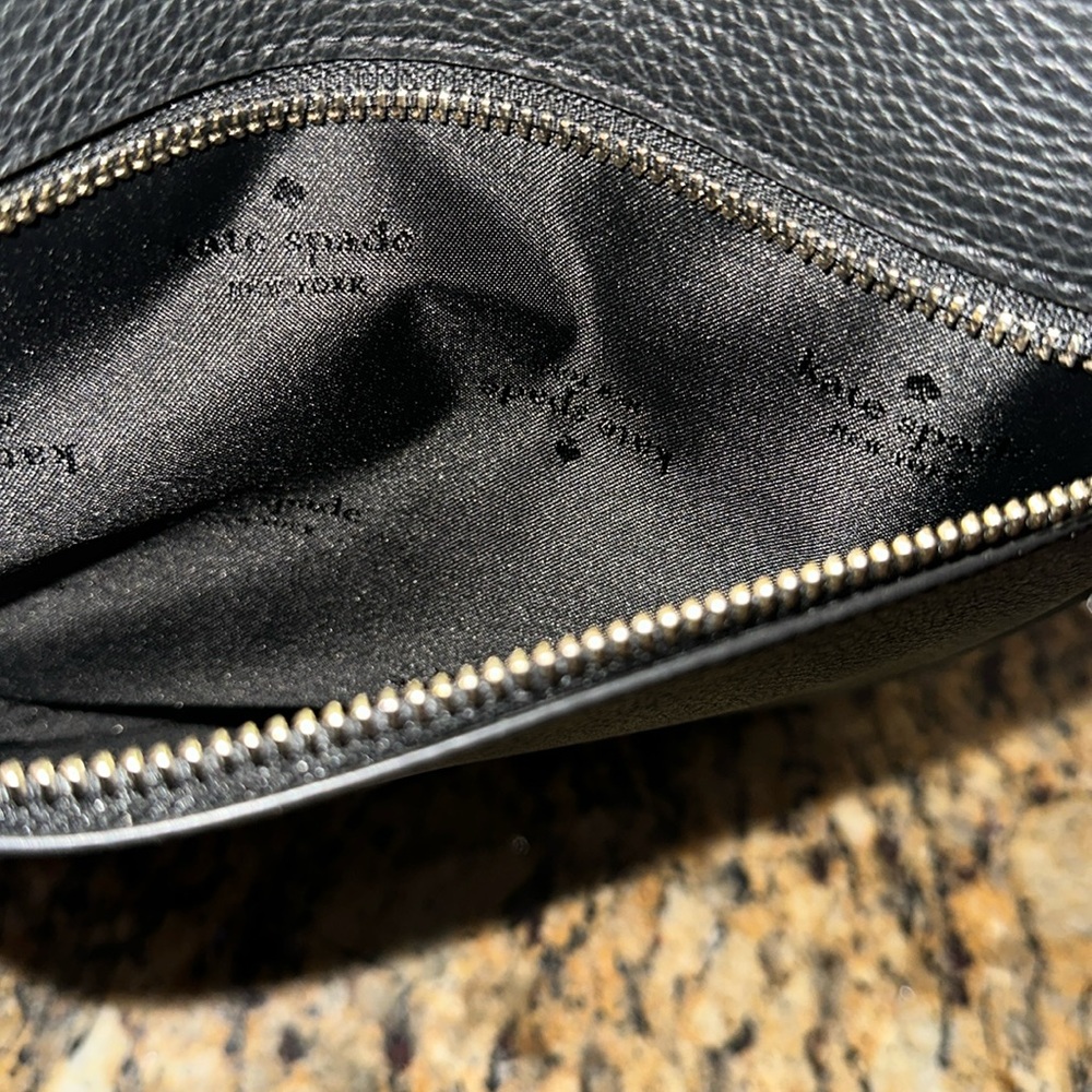 Kate Spade ❤️ Lena Black Pebbled Leather Flap Backpack NWT - Picture 11 of 16